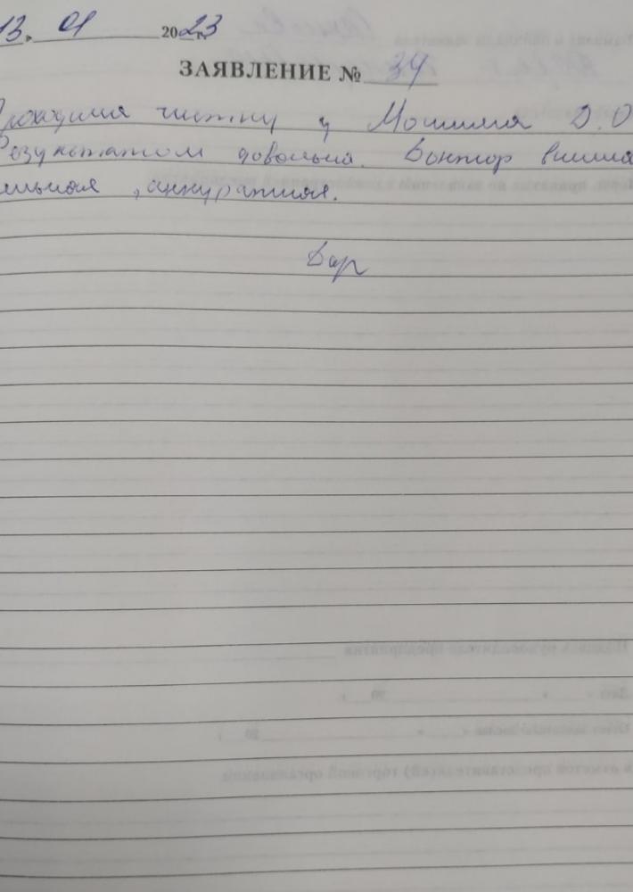 Отзыв от Дарья Геннадьевна 15.01.2023 12:31:37