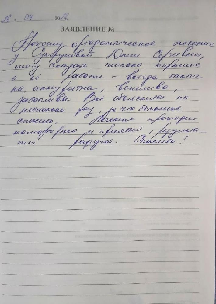 Отзыв от Елизавета 26.04.2022 09:10:06